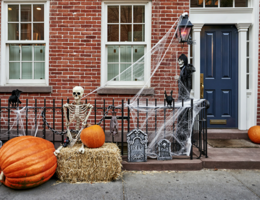 House with Halloween Decoration