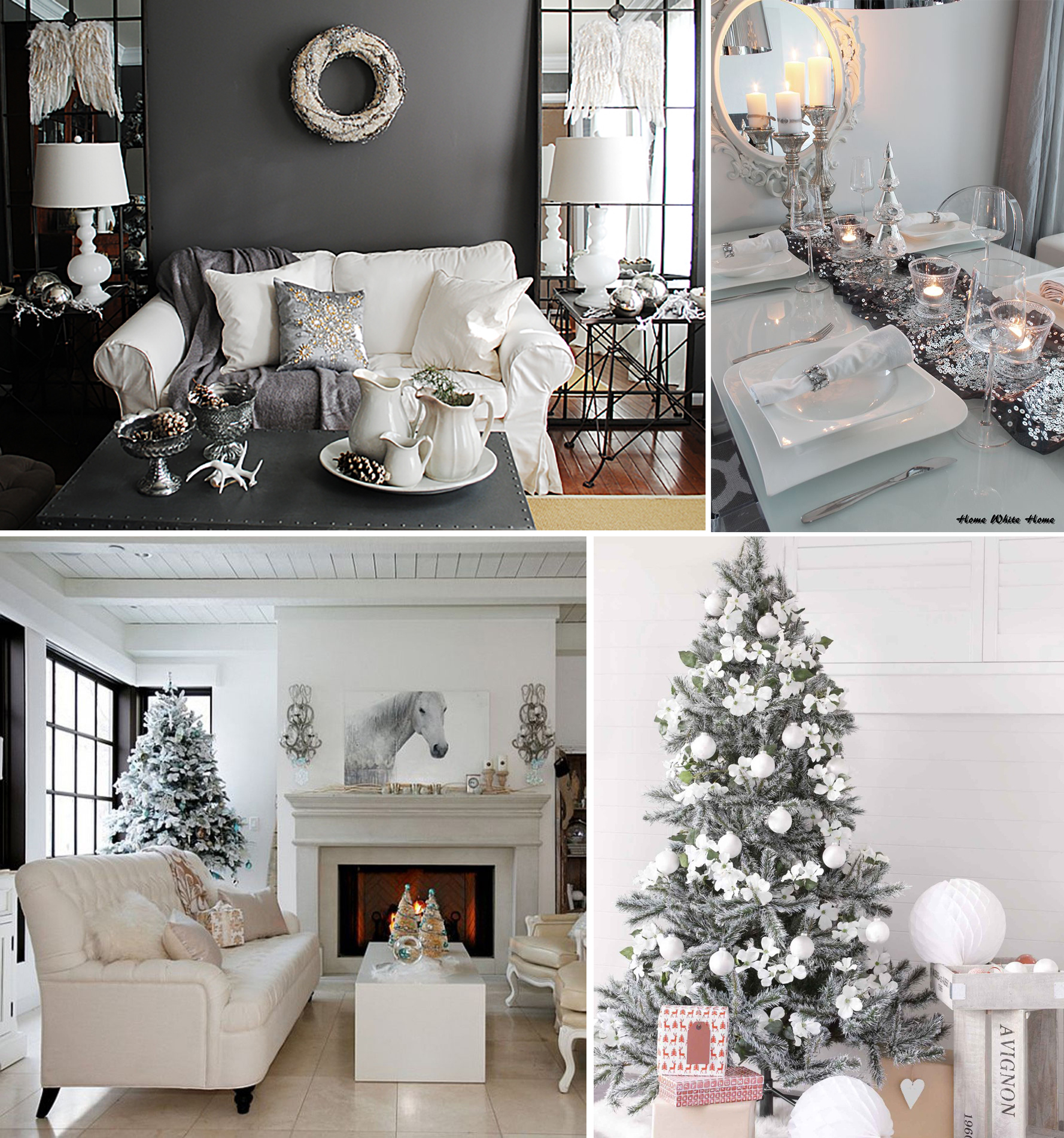 Grey and Silver Christmas Decor