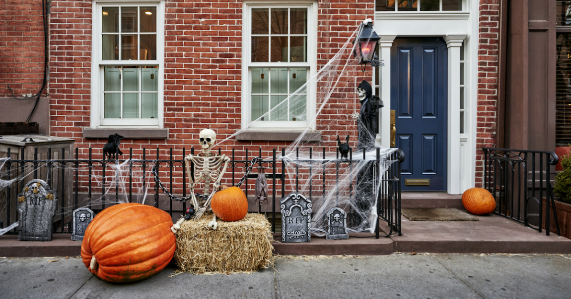 House with Halloween Decoration